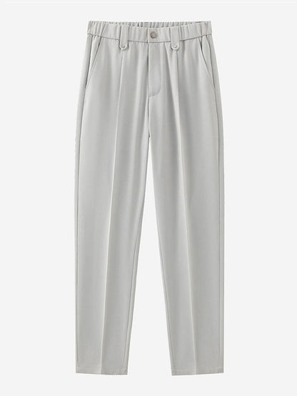 Knitted Waffle Polo and Slim Fit Cropped Tapered Trousers