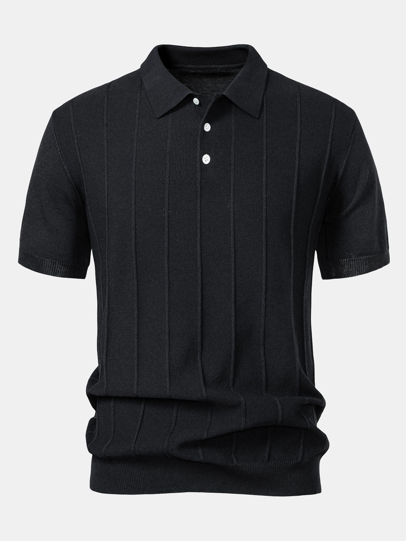 Striped Jacquard Knit Polo