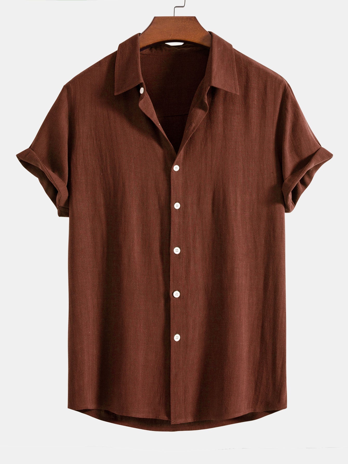 Button-Up Shirt in Linen-Rayon Blend