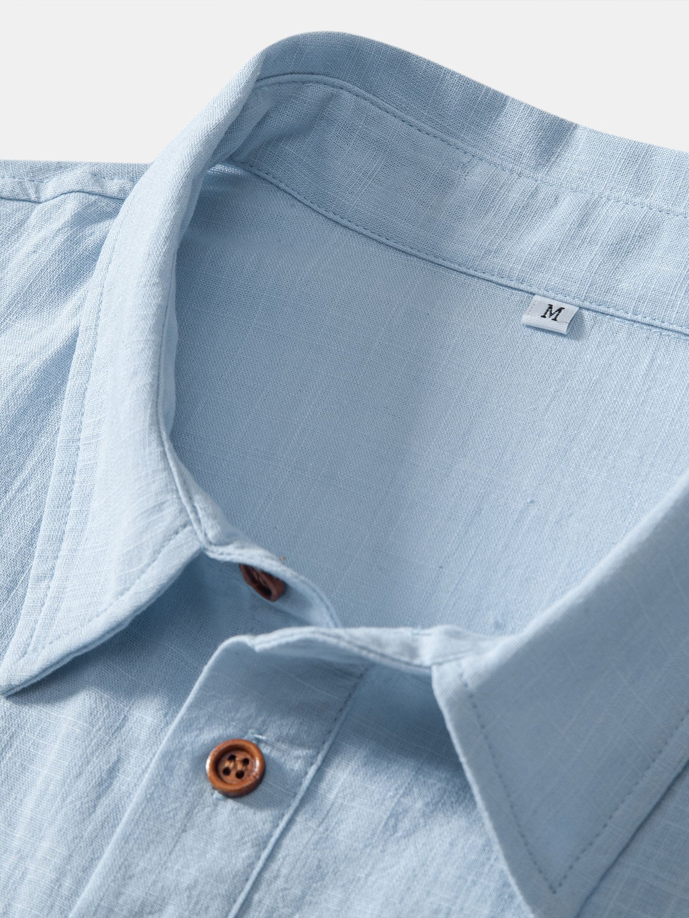 Short Sleeve Polo Shirt with Linen Look and Collar