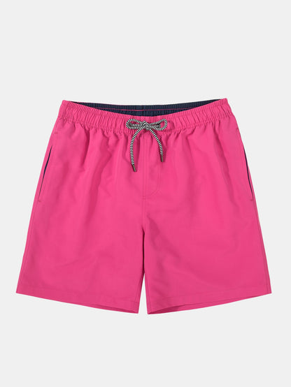 Classic Fit Cotton T-Shirt and Swim Shorts Set with Los Angeles Palm Tree Print