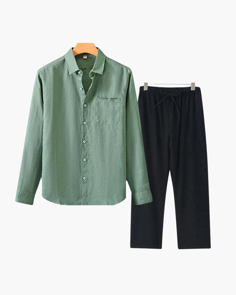 Long Sleeve Linen Set