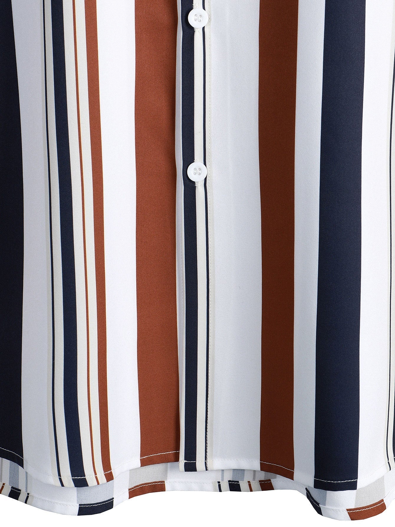 Striped Print Shirt and Swim Shorts Set