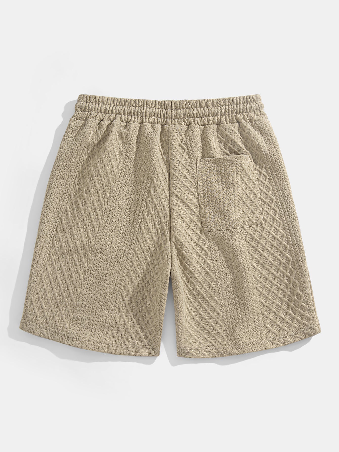 Geometric Diamond Pattern Polo and Shorts Set