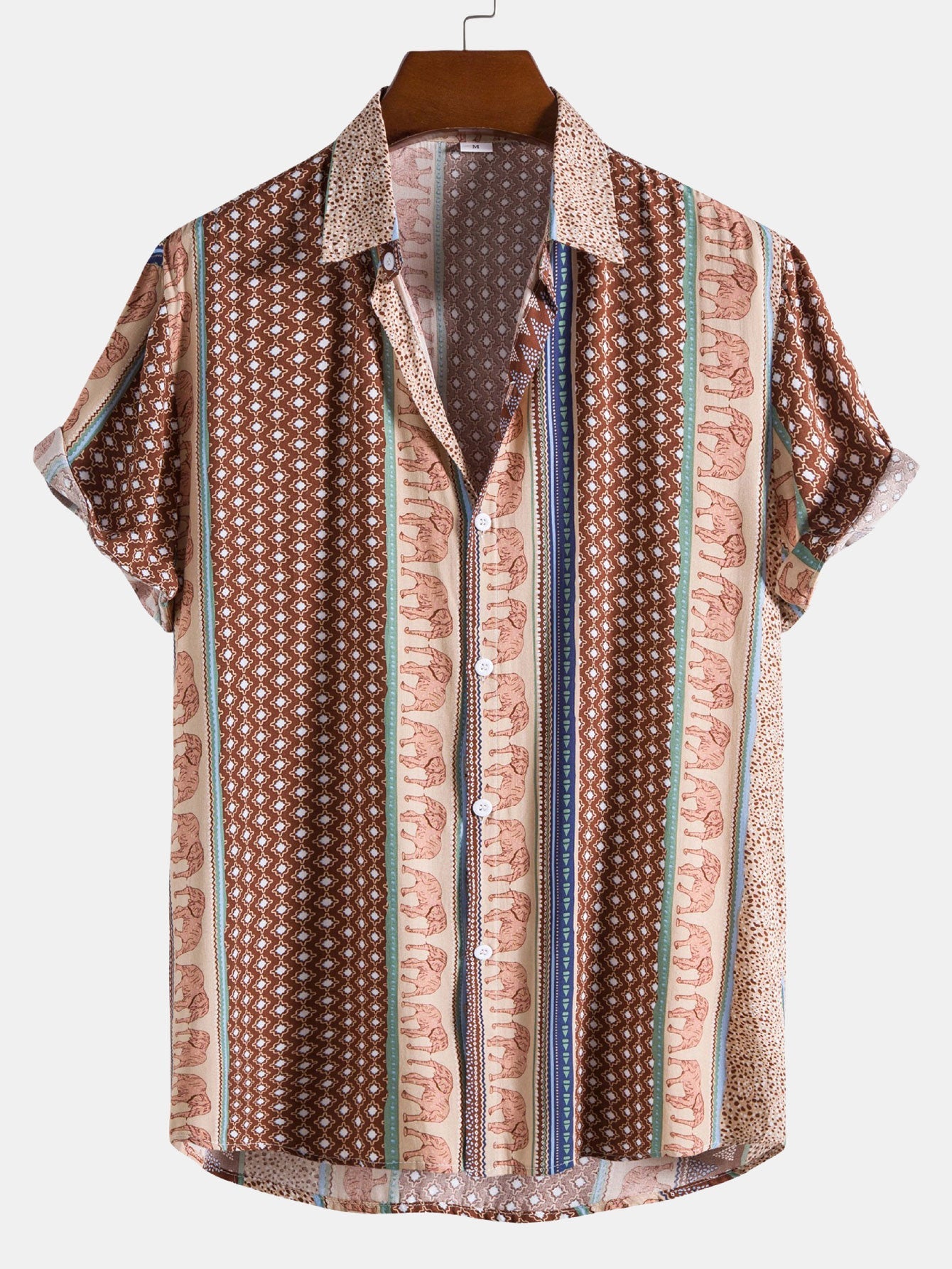 Geometric Elephant Print Shirt