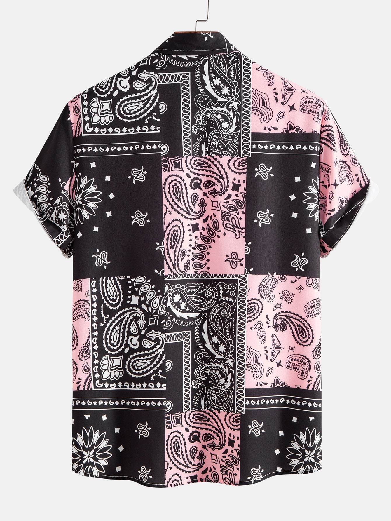 Button-Up Shirt with Paisley Print