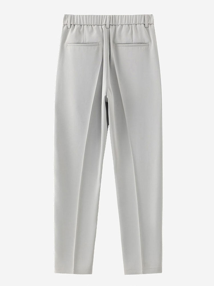 Knitted Waffle Polo and Slim Fit Cropped Tapered Trousers