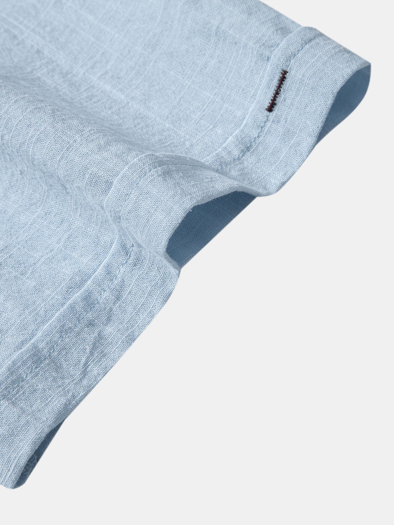Short Sleeve Polo Shirt with Linen Look and Collar