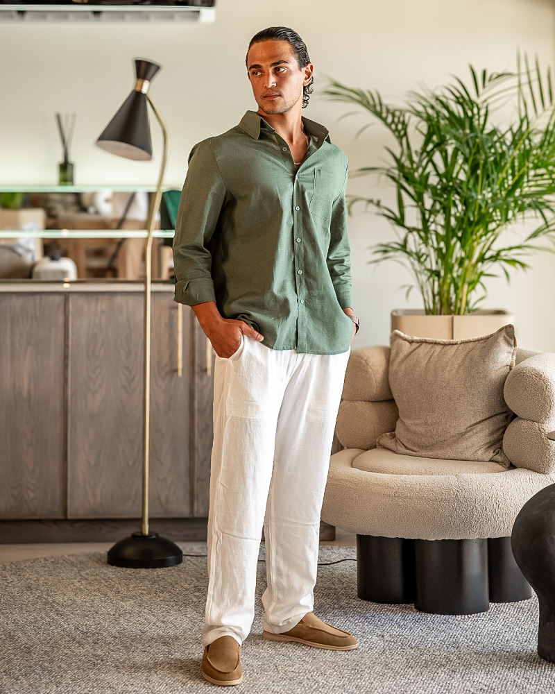 Long Sleeve Linen Set