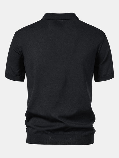 Striped Jacquard Knit Polo