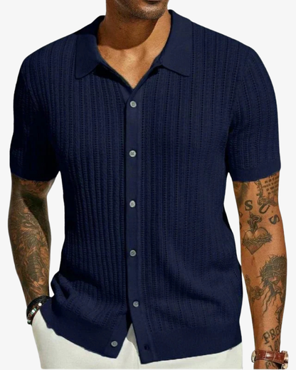 Elegant Knit Polo Shirt