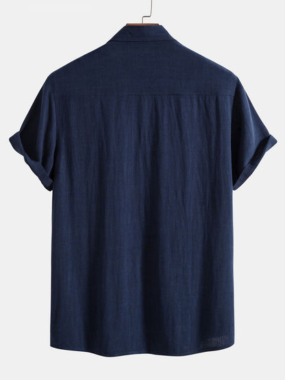 Button-Up Shirt in Linen-Rayon Blend