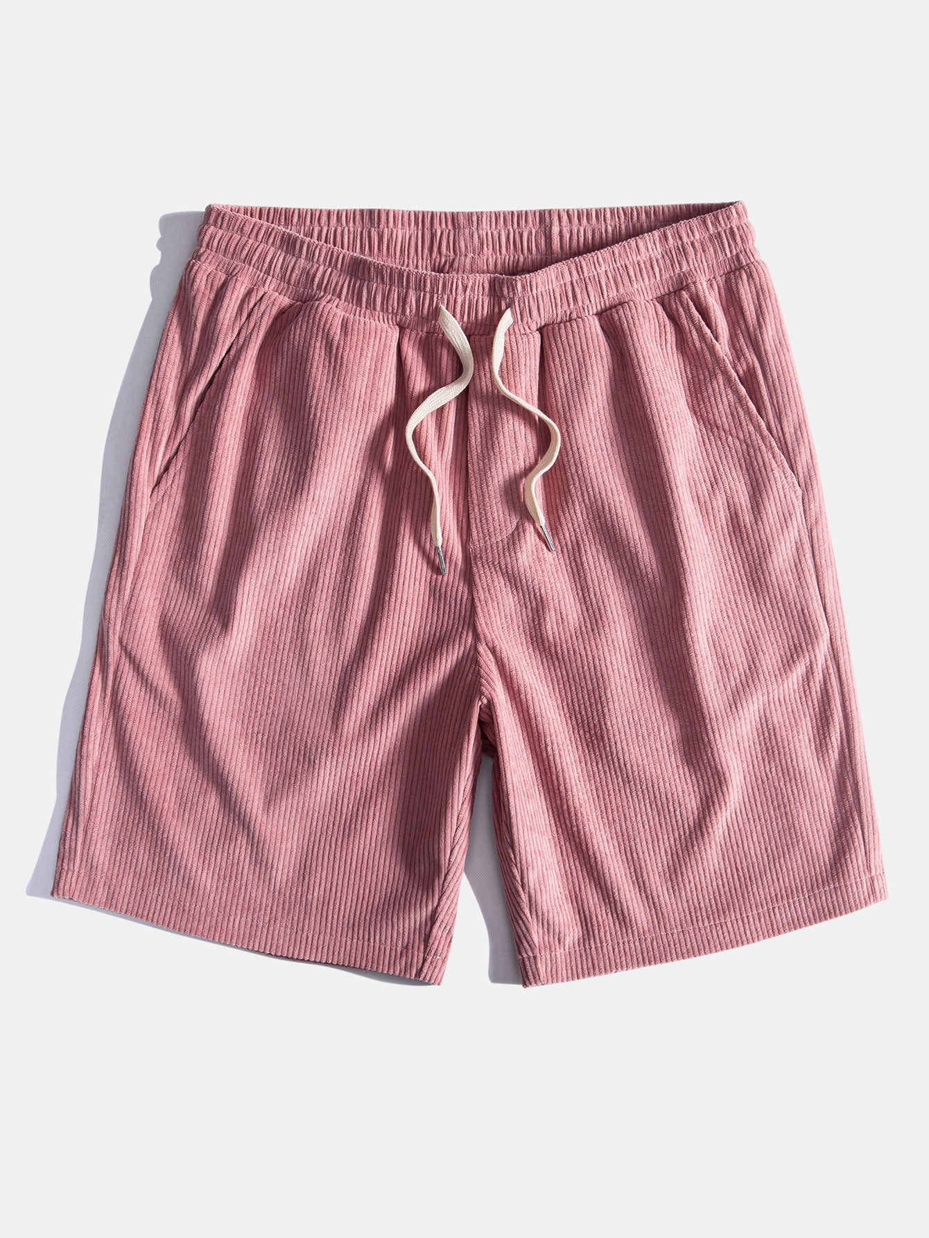 Corduroy Cuban Shirt and Shorts Set with Short Sleeves