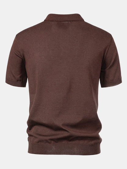 Striped Jacquard Knit Polo