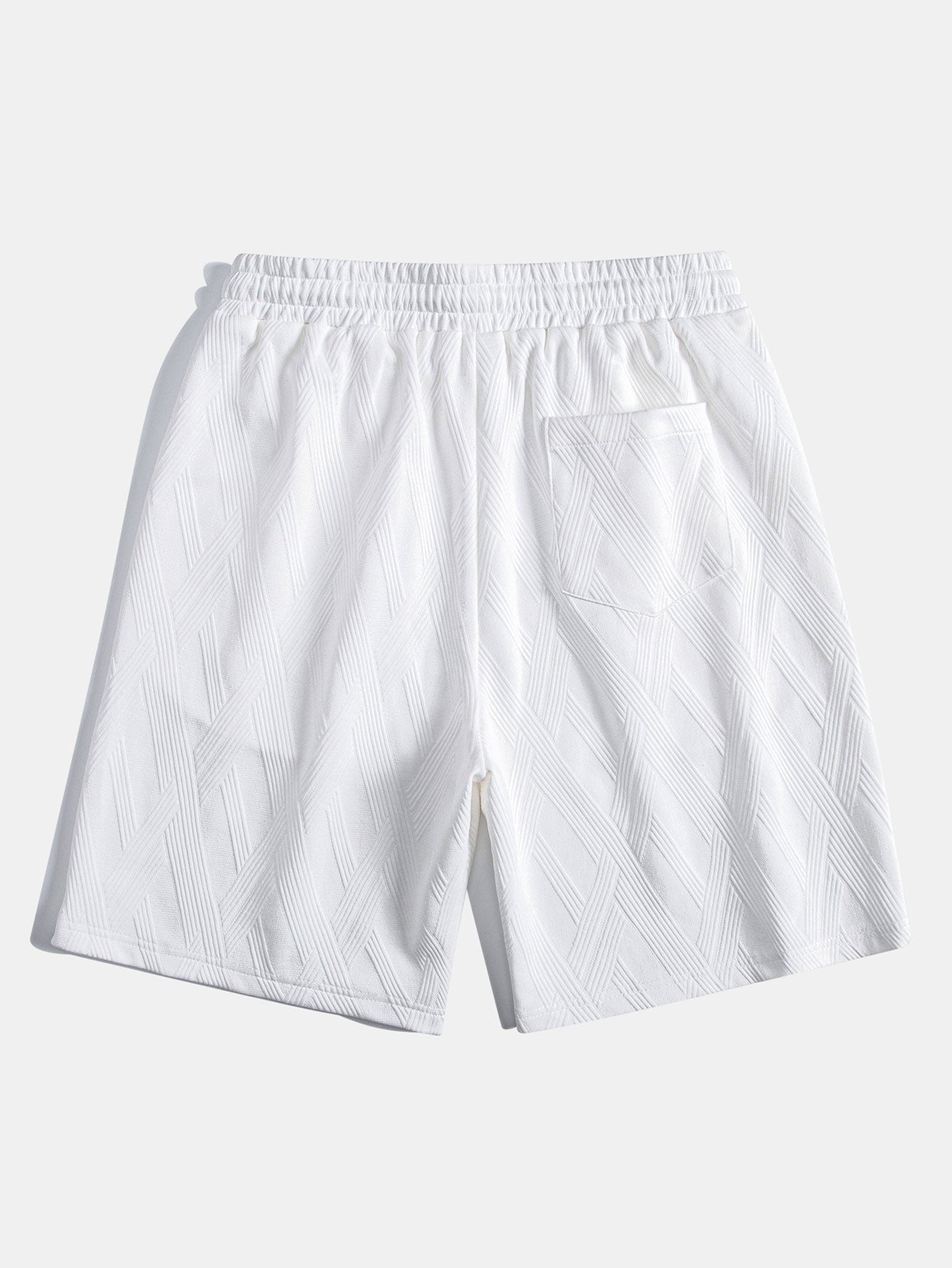 Comfortable Diamond Jacquard T-Shirt and Shorts Set