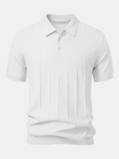 Striped Jacquard Knit Polo