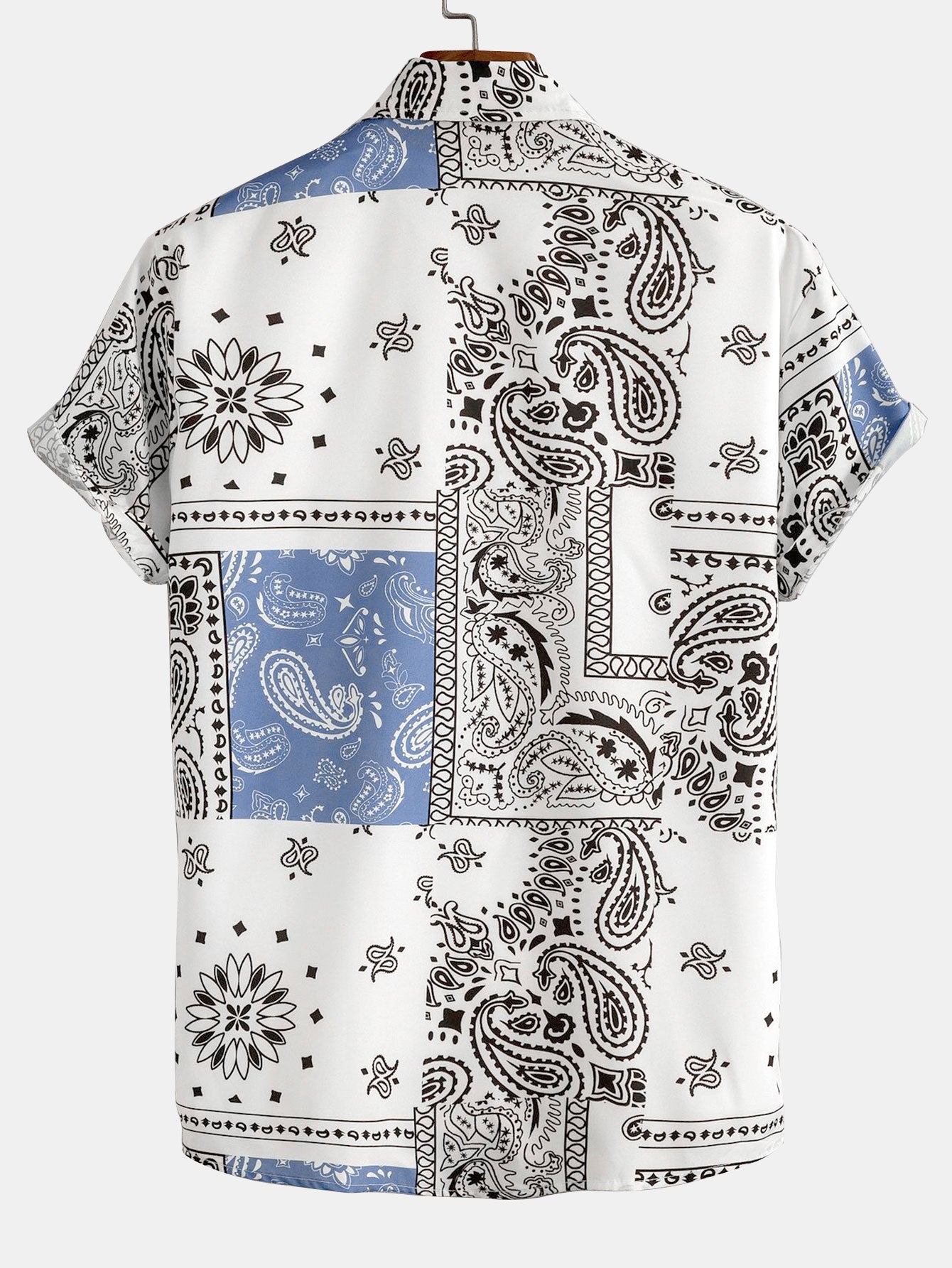 Button-Up Shirt with Paisley Print