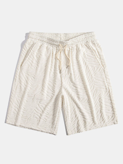 Cuban Shirt and Shorts Set with Animal Texture Terry