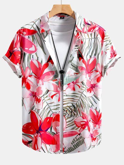 Floral Print Button-Up Shirt
