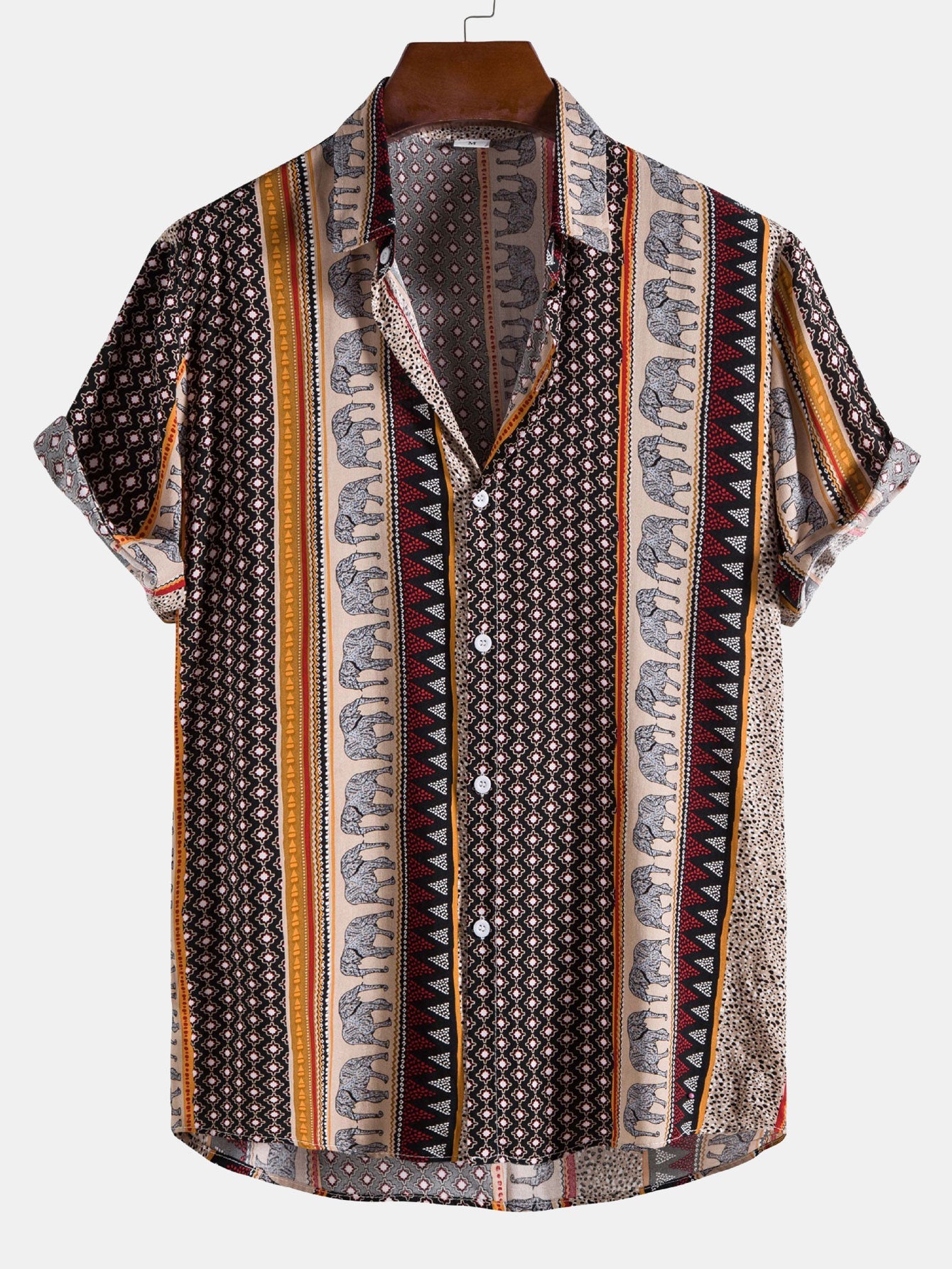 Geometric Elephant Print Shirt