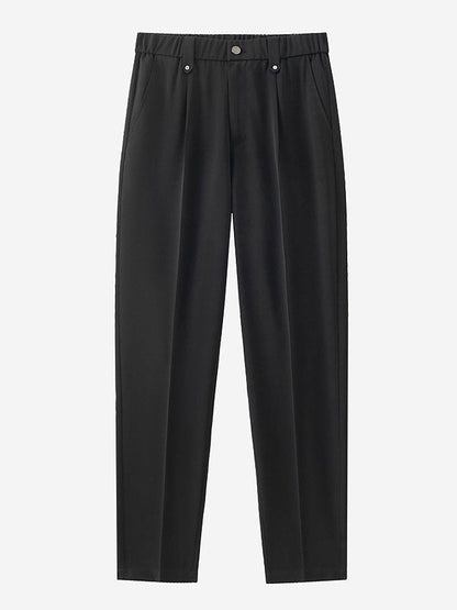 Knitted Waffle Polo and Slim Fit Cropped Tapered Trousers