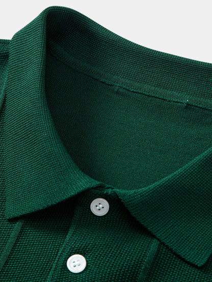 Striped Jacquard Knit Polo