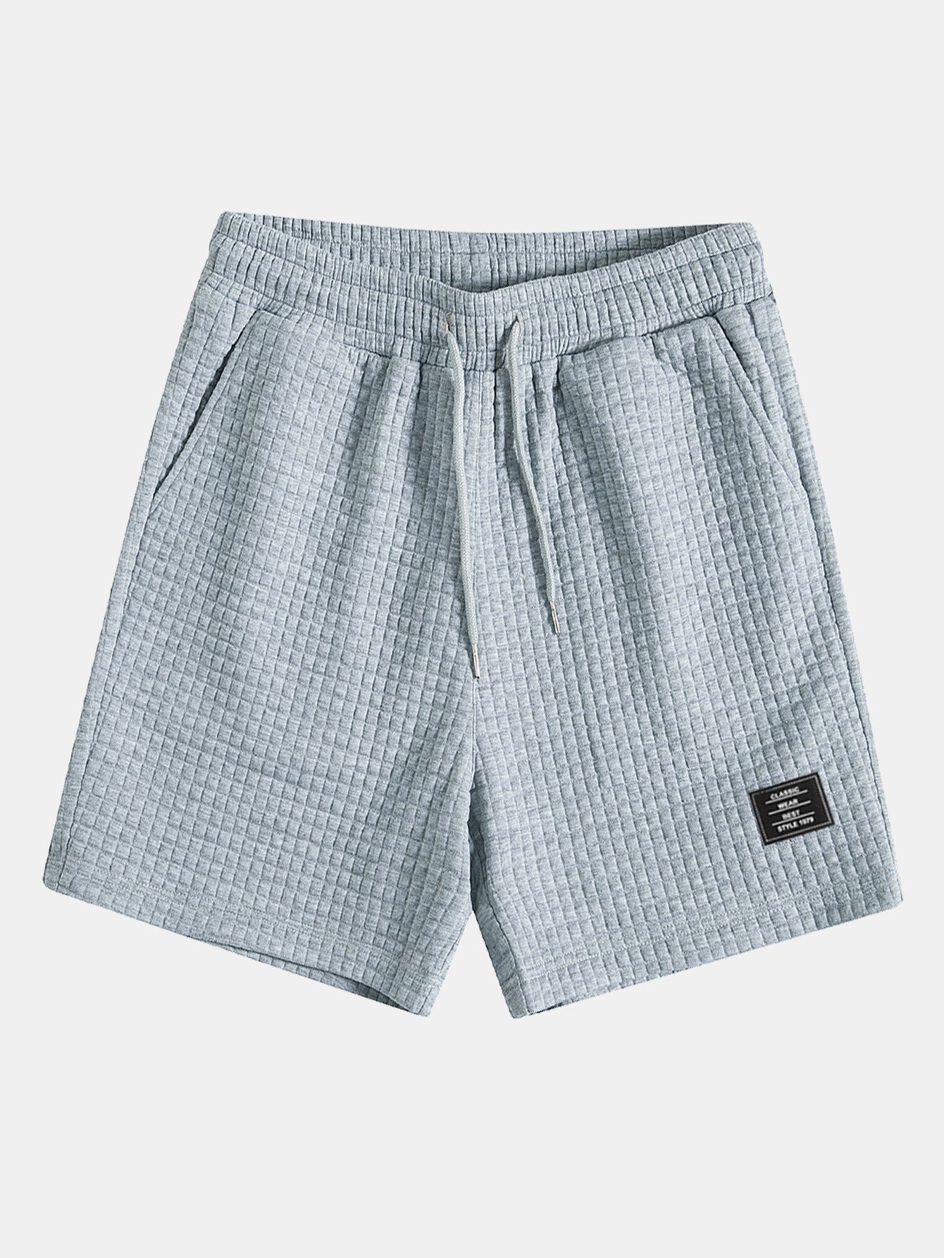 Short Sleeve Waffle Knit Arc Hem Tee with Matching Shorts