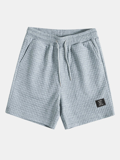Short Sleeve Waffle Knit Arc Hem Tee with Matching Shorts