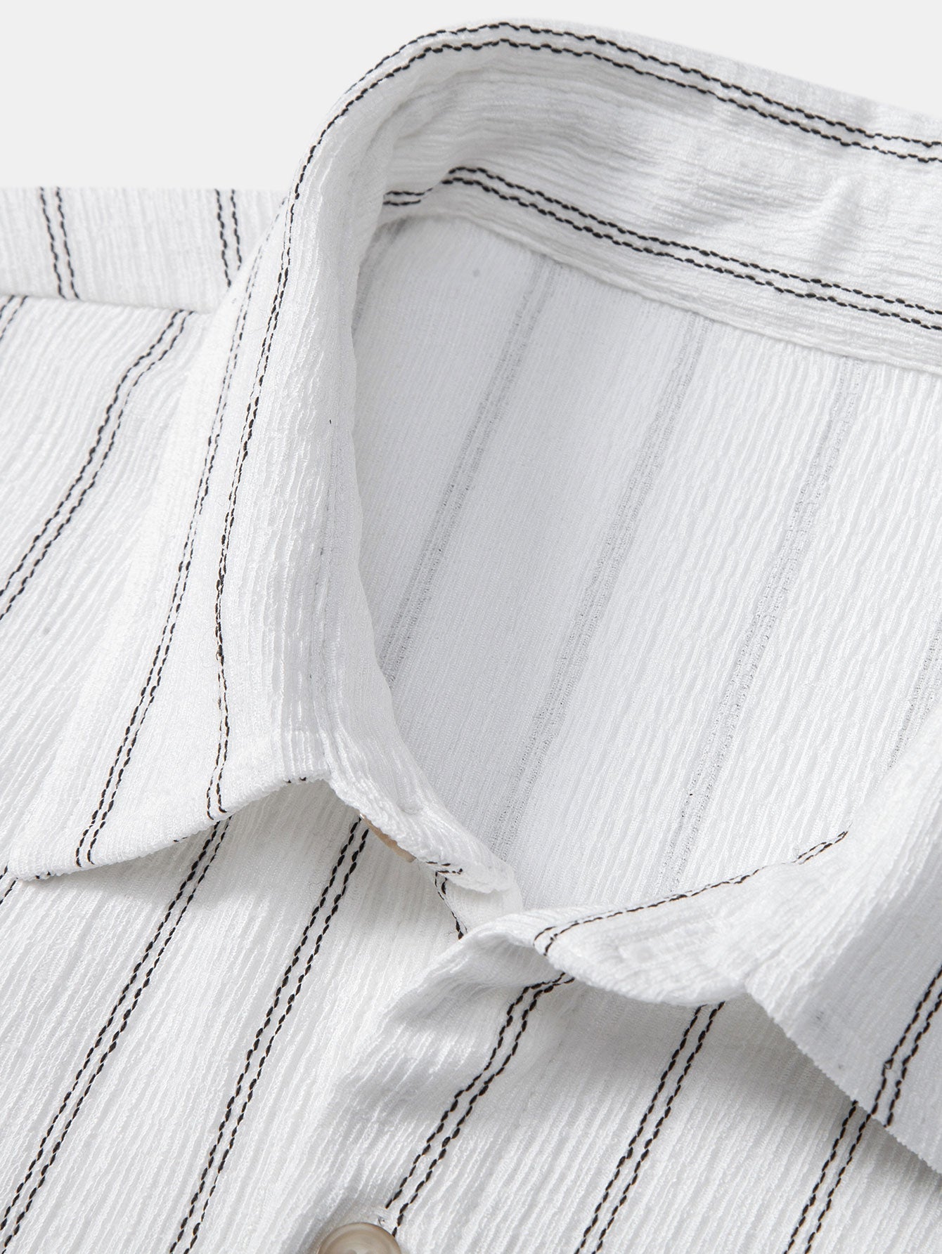 Textured Stripe Button-Up Shirt