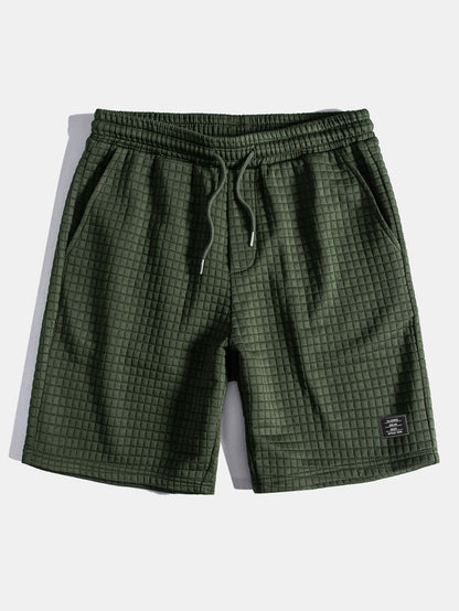 Short Sleeve Waffle Knit Arc Hem Tee with Matching Shorts
