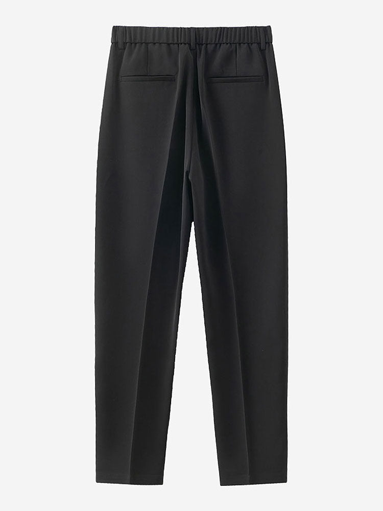 Knitted Waffle Polo and Slim Fit Cropped Tapered Trousers