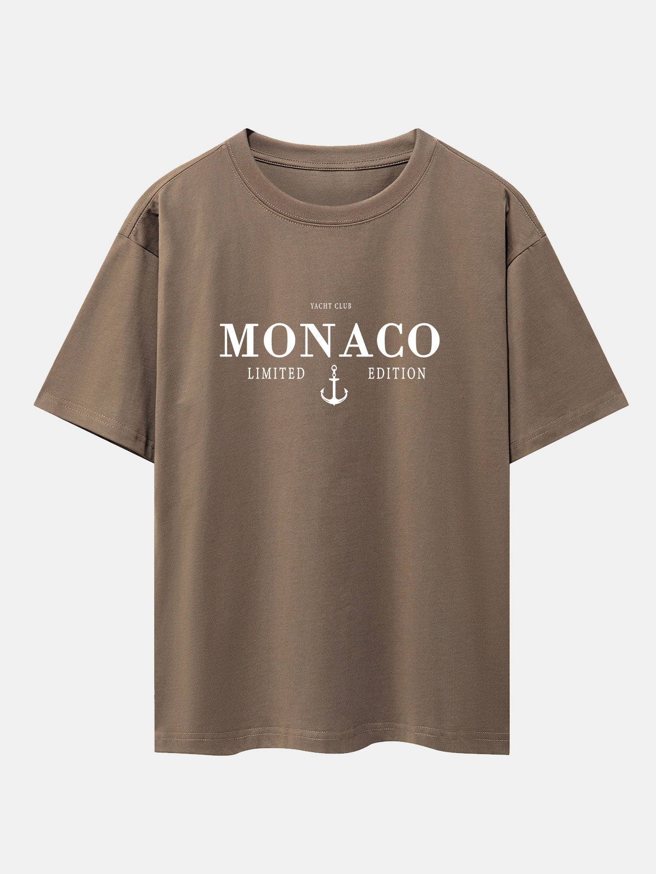 Monaco Oversized T-Shirt with Slogan Print and Drop Shoulders