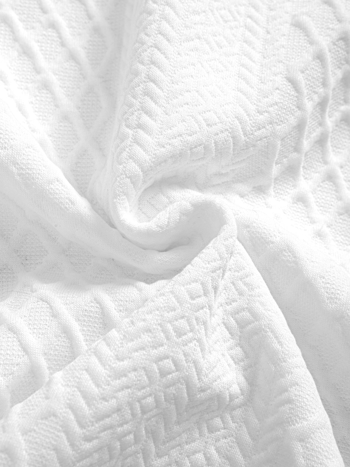 Geometric Diamond Pattern Polo and Shorts Set