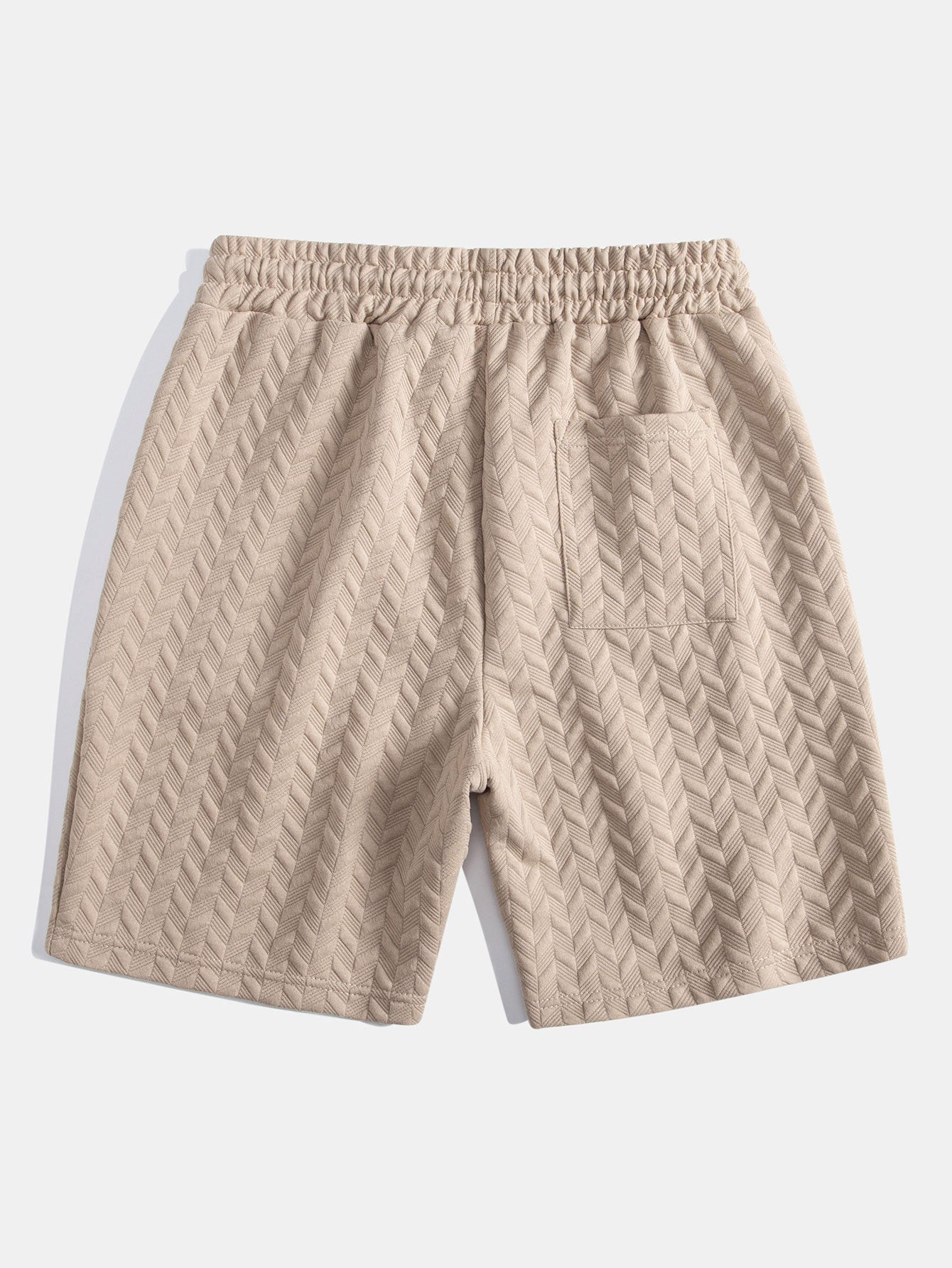 Geometric Jacquard Polo Shirt and Shorts Set