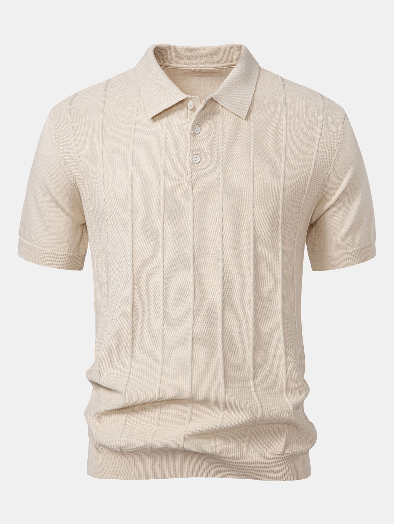 Striped Jacquard Knit Polo
