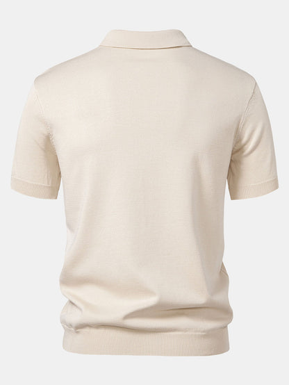 Striped Jacquard Knit Polo