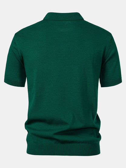 Striped Jacquard Knit Polo