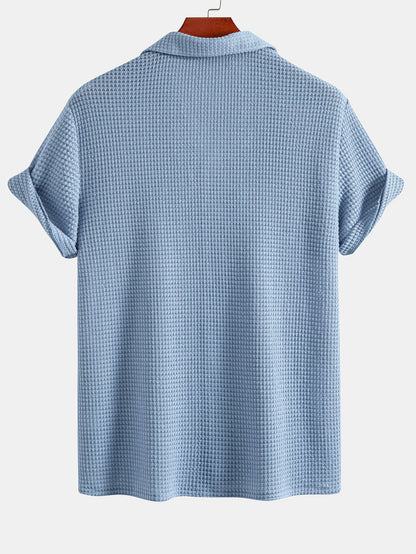 Cuban Shirt with Waffle Texture