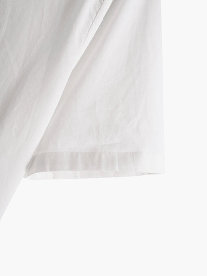 Short Sleeve Linen-Style Basic Shirts & Straight Leg Linen Trousers