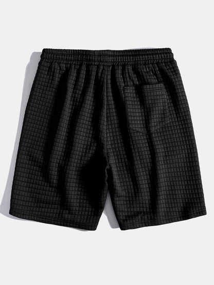 Drawstring Waffle Knit Shorts