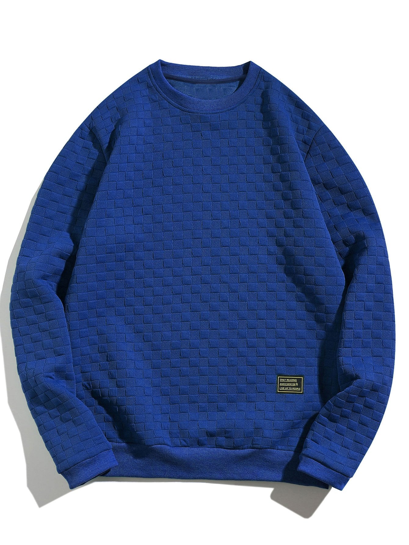Checkered Jacquard Pullover
