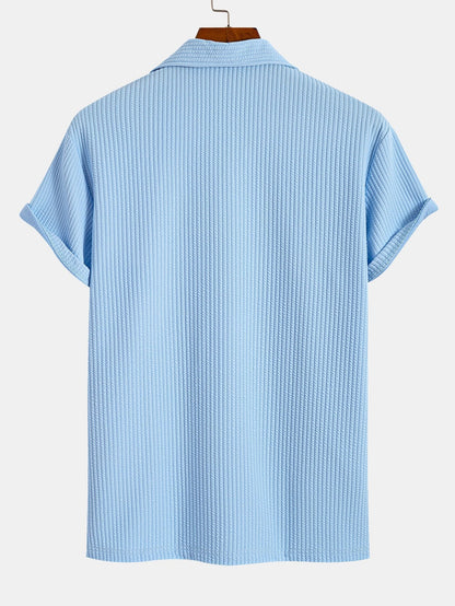 Textured Cuban Collar Polo