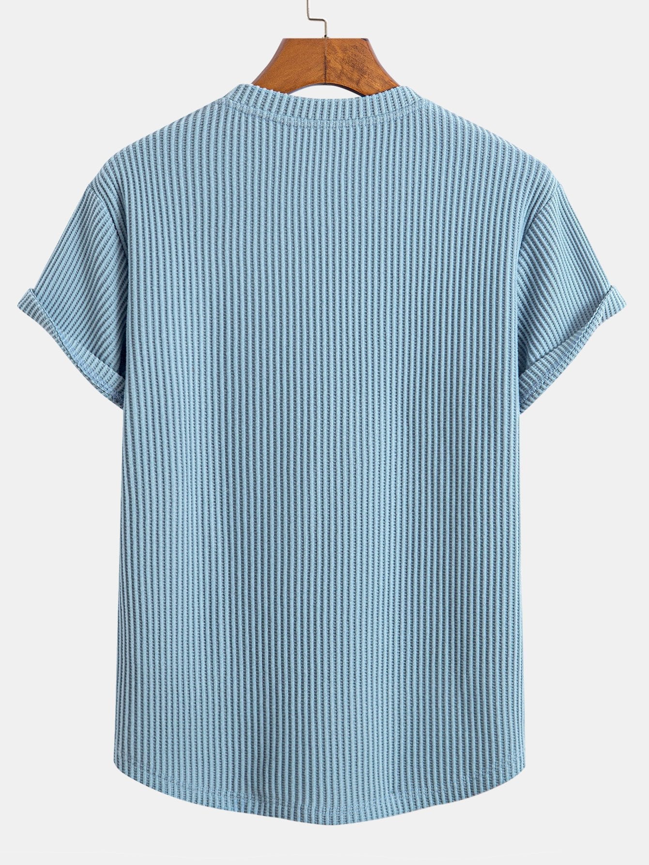 Waffle Knit Arc Hem Tee