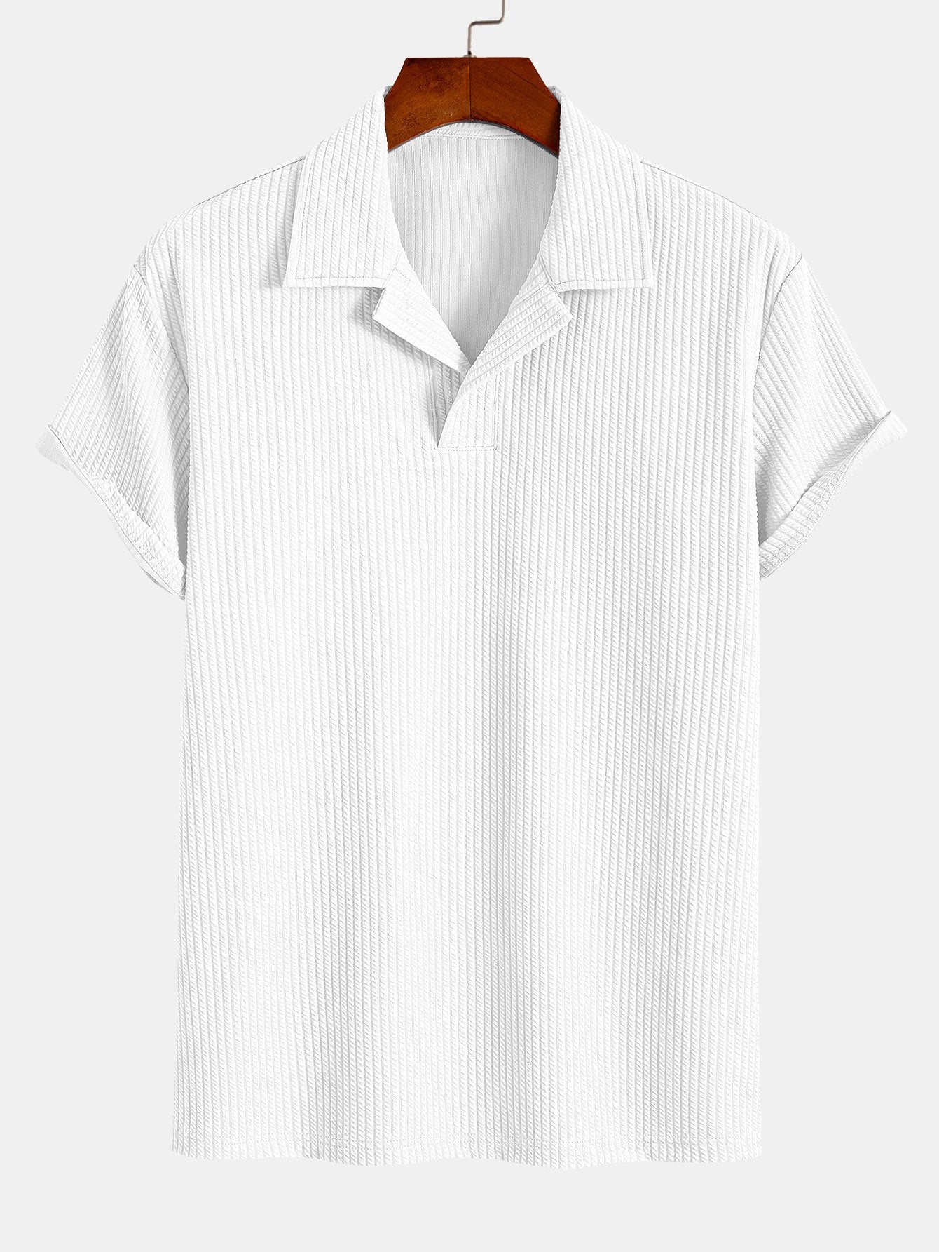 Textured Cuban Collar Polo