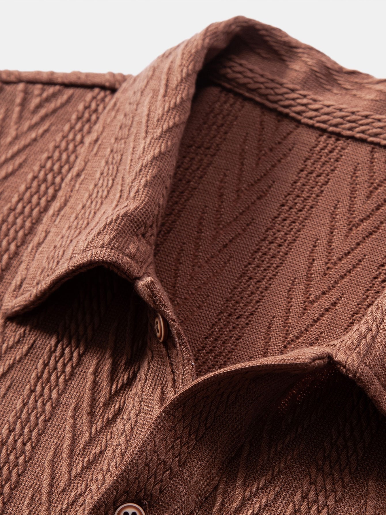 Geometric Jacquard Knit Polo