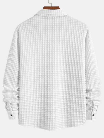 Waffle Weave Button-Up Shirt