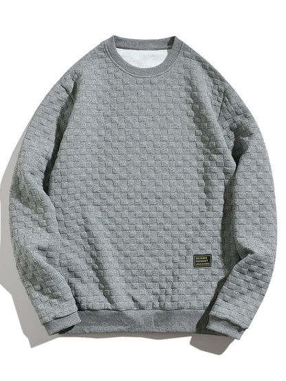 Checkered Jacquard Pullover