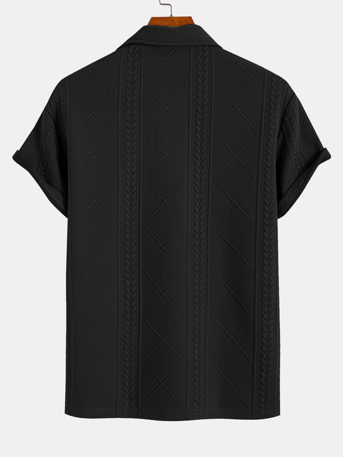 Geometric Pattern Jacquard Polo