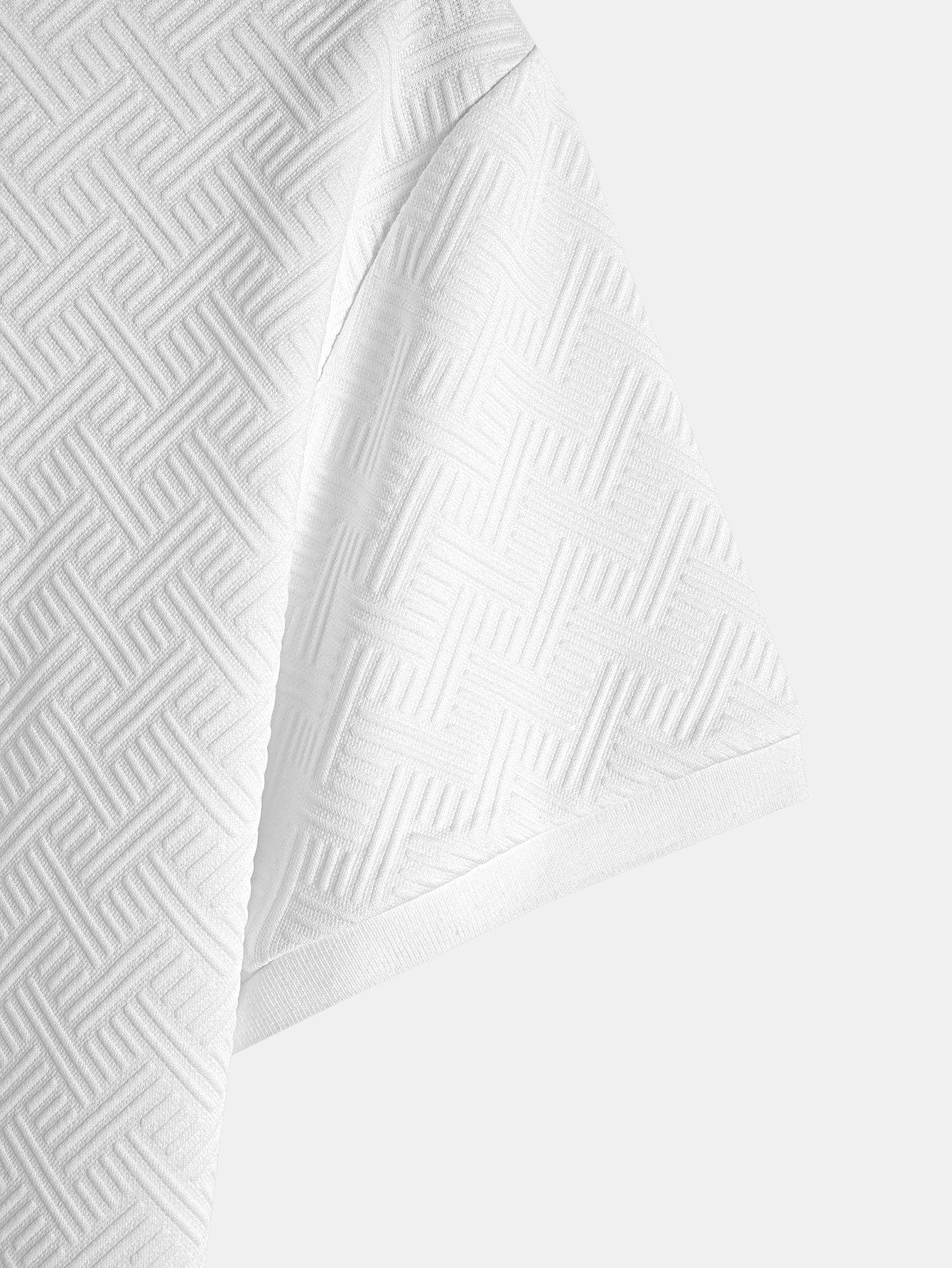 Jacquard Striped Polo Shirt