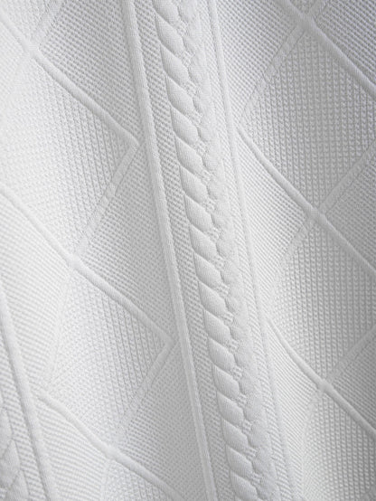 Geometric Pattern Jacquard Polo